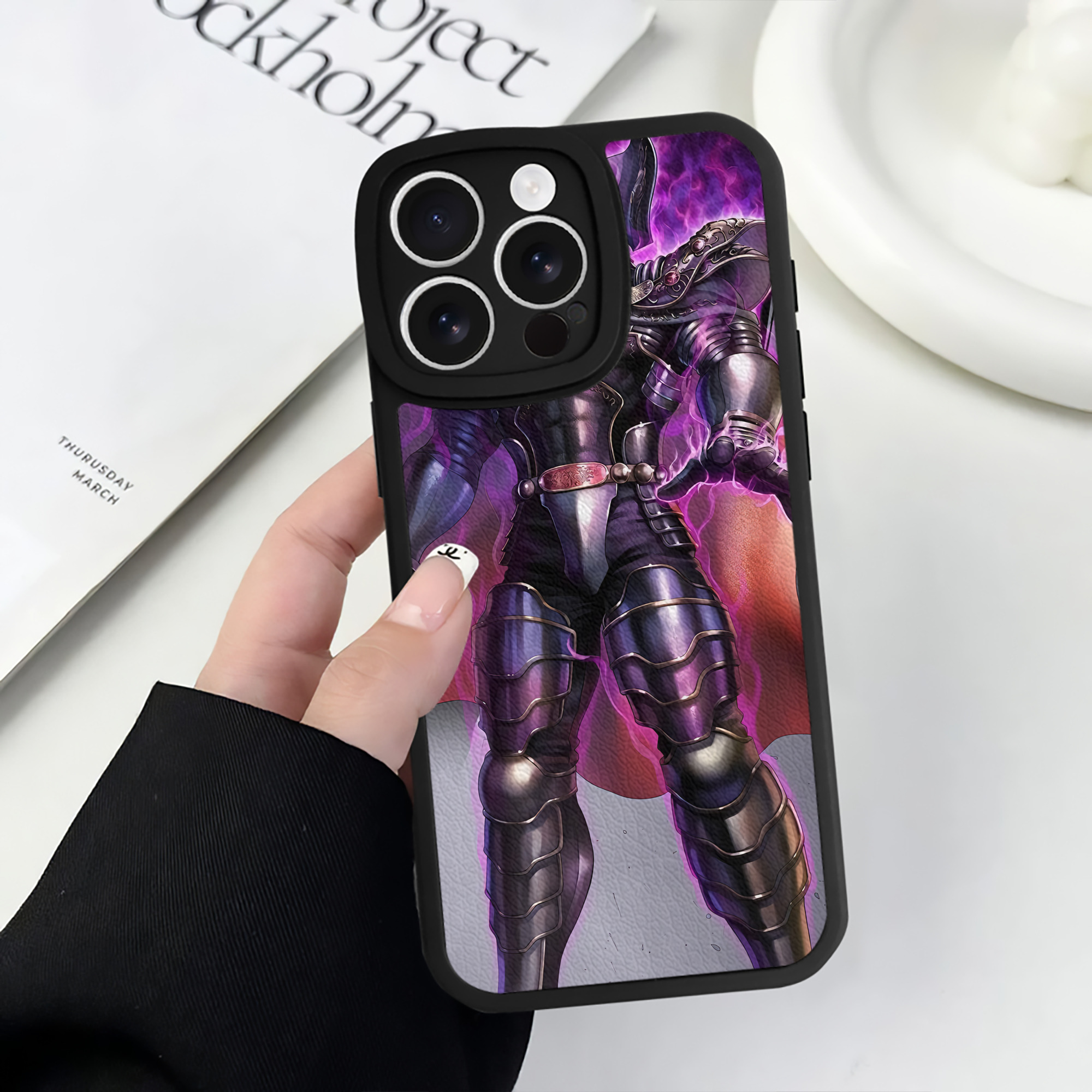 （画像用） 北斗の拳 Fist of the North Star 【iPhone 16シリーズ対応】シリコンスマホケース（レザー調） 材質：シリコン